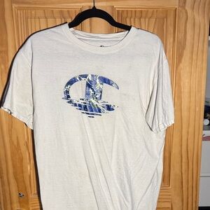 Champion White and Blue Graphic Tee